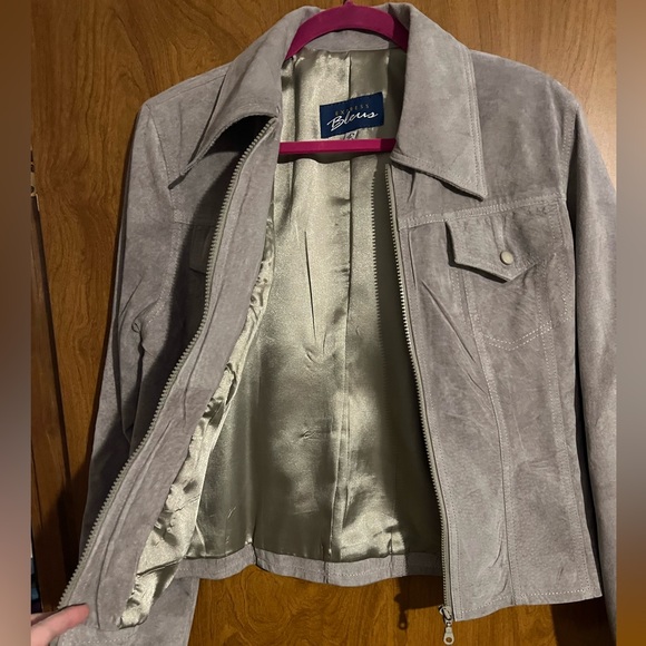 Express Blues Leather Jacket - Picture 2 of 4